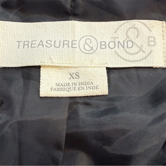 Treasure & Bond Black Leather Jacket Size XS - Picture 4 of 5
